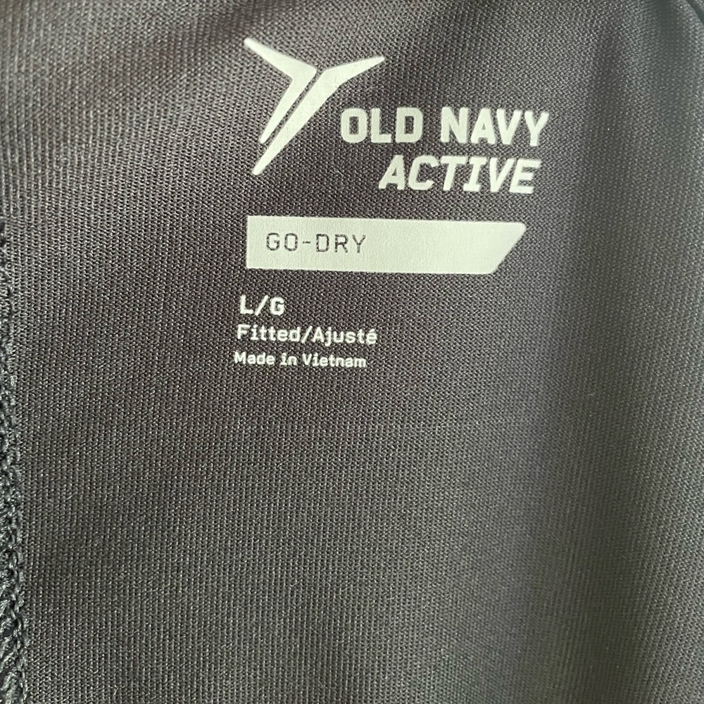 Old Navy Active Go Dry Black Round Neck Racerback Tank Top Size L - Picture 5 of 5